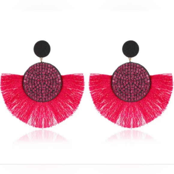 Jewelry - Fan Rhinestone Earrings